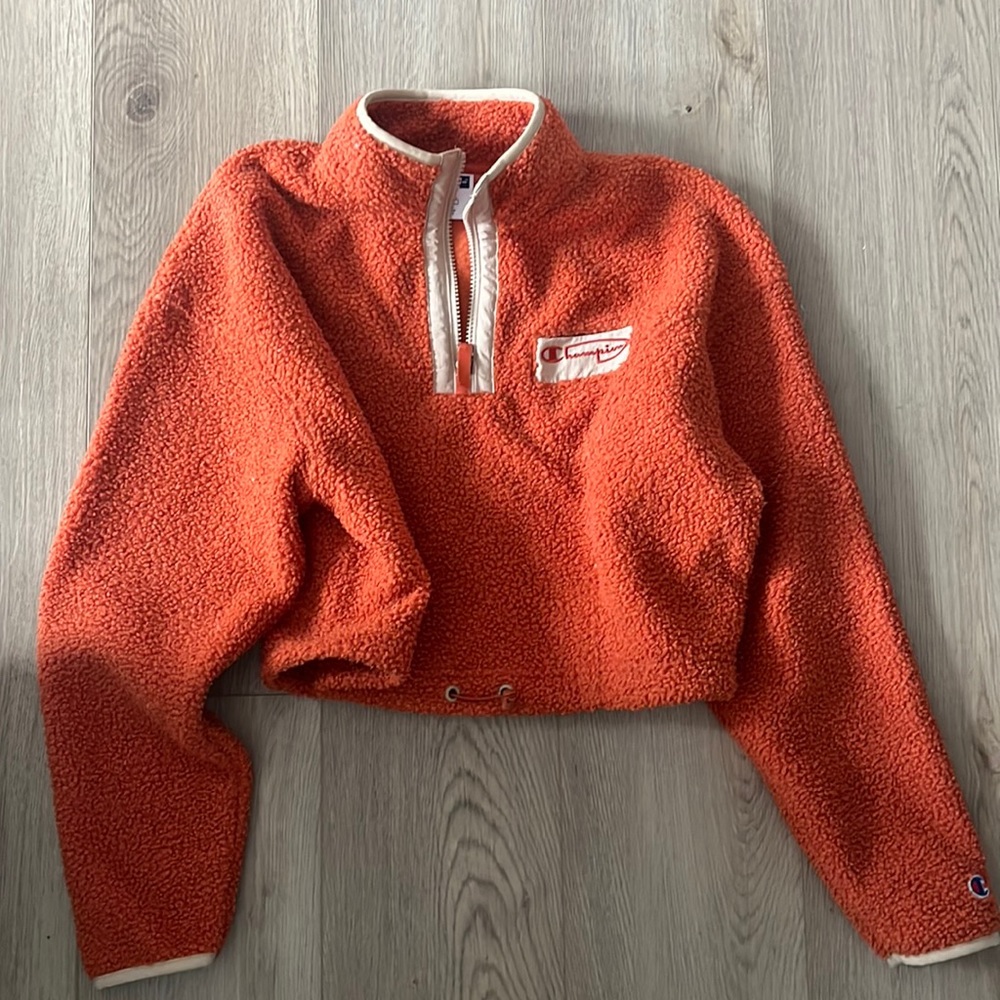 Cropped teddy bear sweater shirt